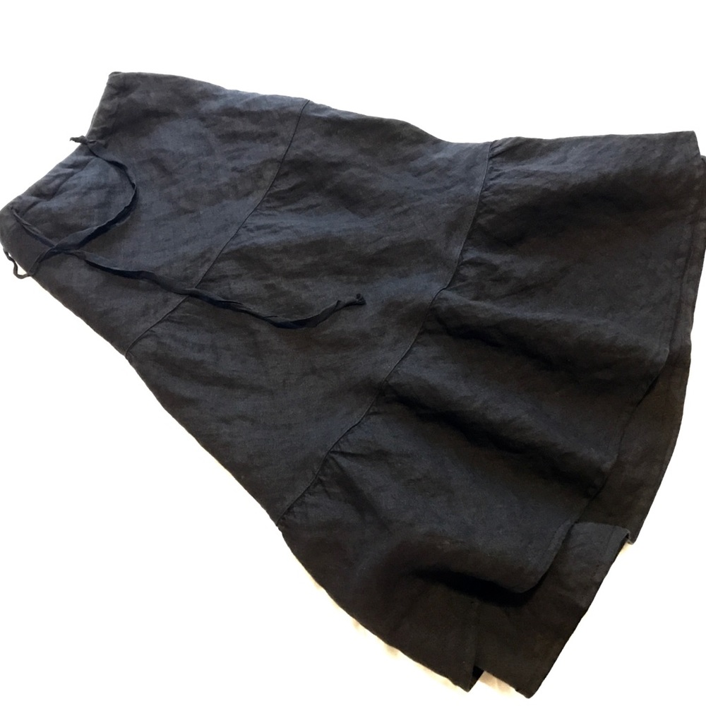 Black Linen Skirt